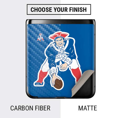 NFL New England Patriots Retro Logo Galaxy Z Flip Skin