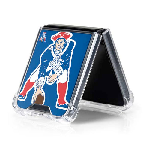 NFL New England Patriots Retro Logo Galaxy Z Flip5 5G Clear Case