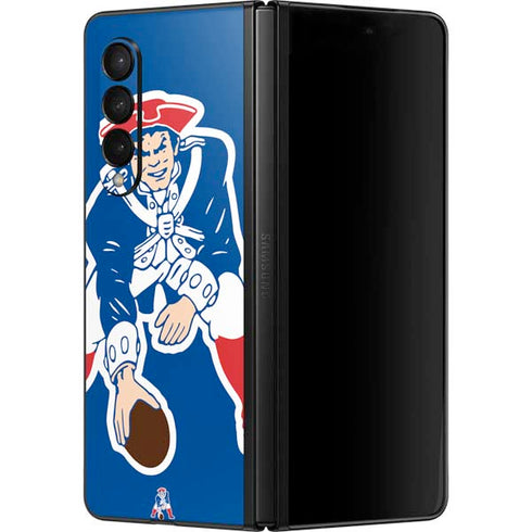 NFL New England Patriots Retro Logo Galaxy Z Fold3 5G Skin