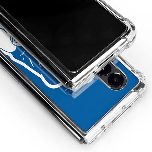 NFL New England Patriots Retro Logo Galaxy Z Fold4 5G Clear Case