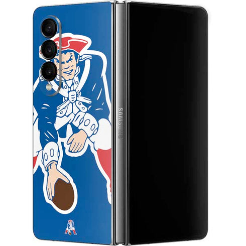 NFL New England Patriots Retro Logo Galaxy Z Fold4 5G Skin