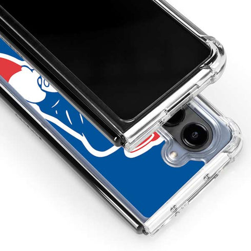 NFL New England Patriots Retro Logo Galaxy Z Fold5 5G Clear Case