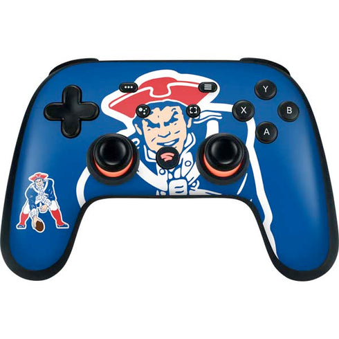 NFL New England Patriots Retro Logo Google Stadia Controller Skin