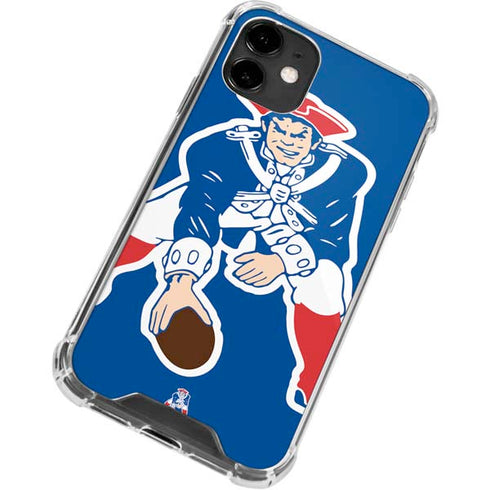 NFL New England Patriots Retro Logo iPhone 12 Clear Case