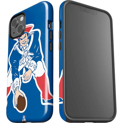 NFL New England Patriots Retro Logo iPhone 15 Plus Impact Case