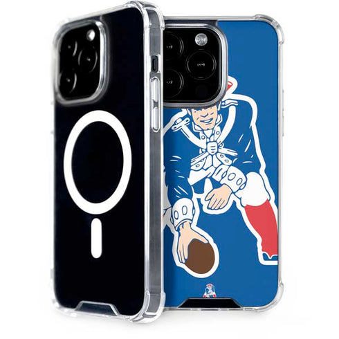 NFL New England Patriots Retro Logo iPhone 14 Pro MagSafe Case