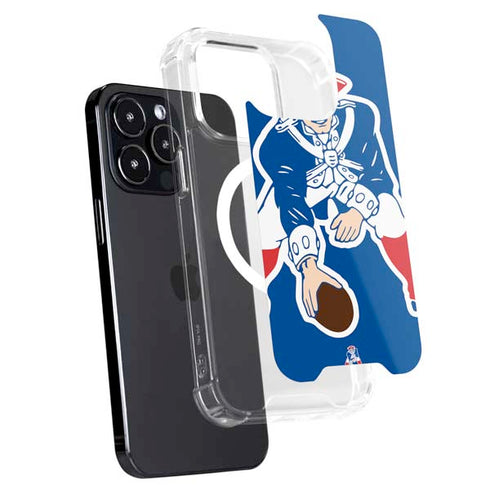 NFL New England Patriots Retro Logo iPhone 14 Pro MagSafe Case