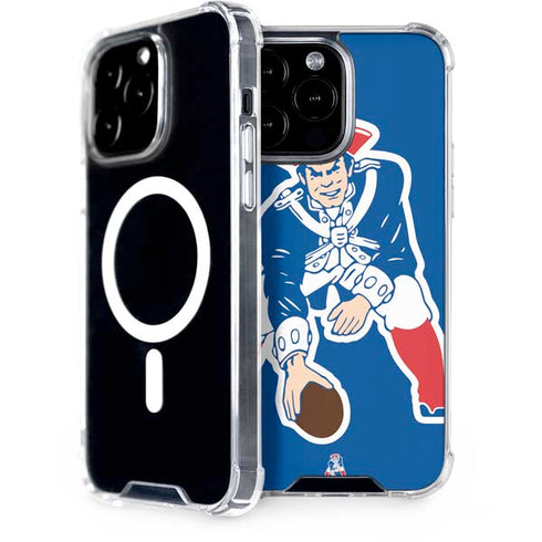 NFL New England Patriots Retro Logo iPhone 15 Pro Max MagSafe Case