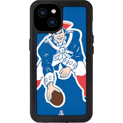 NFL New England Patriots Retro Logo iPhone 15 Plus Waterproof Case