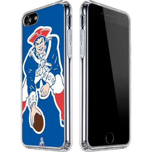 NFL New England Patriots Retro Logo iPhone SE (2nd & 3rd Gen) Clear Case