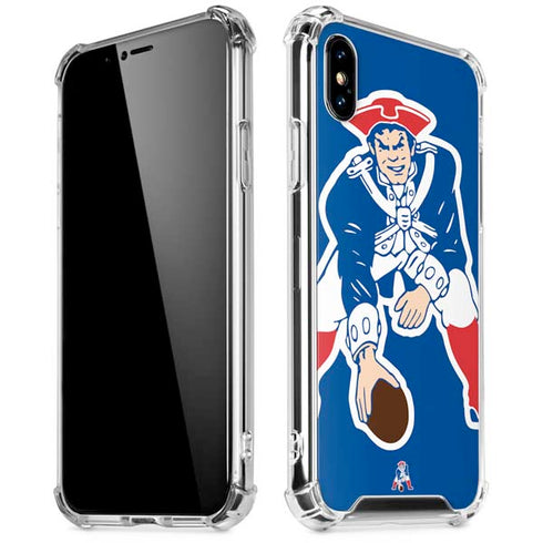 NFL New England Patriots Retro Logo iPhone XS Max Clear Case