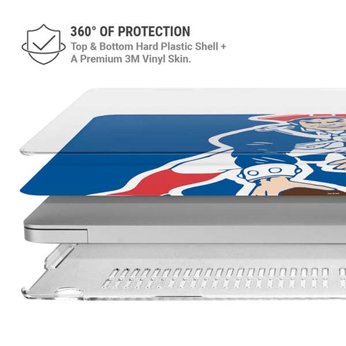 NFL New England Patriots Retro Logo MacBook Air 15in (2023-2025) Case plus Skin