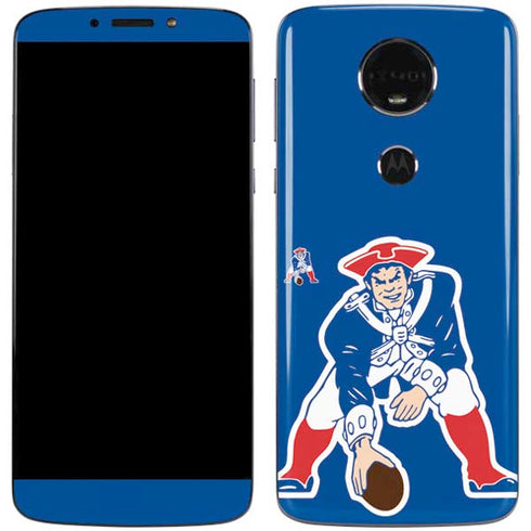 NFL New England Patriots Retro Logo Moto E5 Plus Skin