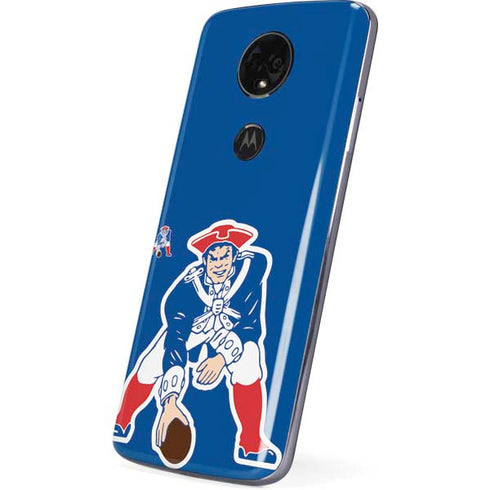 NFL New England Patriots Retro Logo Moto E5 Plus Skin