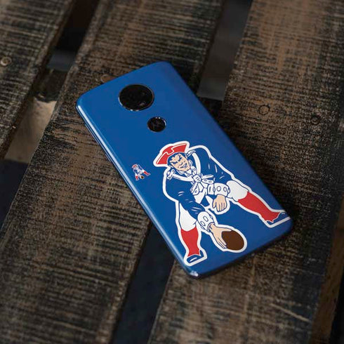 NFL New England Patriots Retro Logo Moto E5 Plus Skin