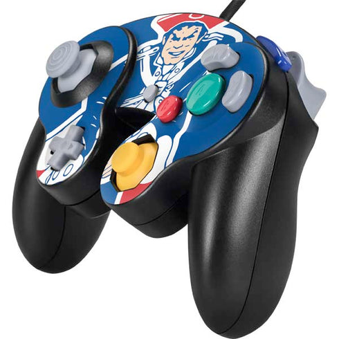 NFL New England Patriots Retro Logo Nintendo GameCube Controller Skin