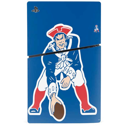 NFL New England Patriots Retro Logo PS5 Slim Disk Bundle Skin