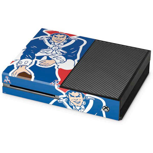 NFL New England Patriots Retro Logo Xbox One Console Skin