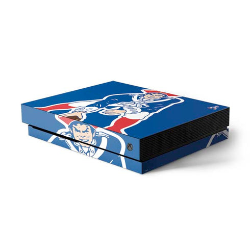 NFL New England Patriots Retro Logo Xbox One X Console Skin