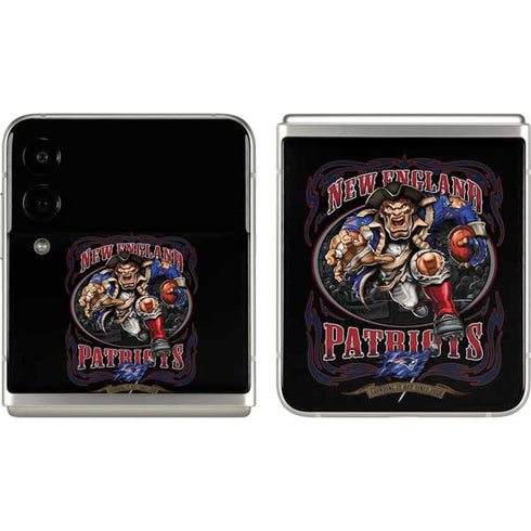 Liquid Blue NFL New England Patriots Running Back Galaxy Z Flip3 5G Skin