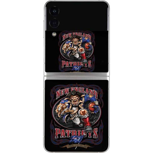 Liquid Blue NFL New England Patriots Running Back Galaxy Z Flip3 5G Skin