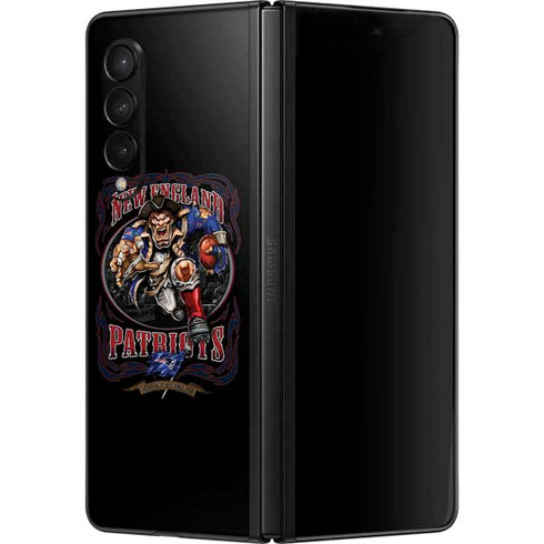 Liquid Blue NFL New England Patriots Running Back Galaxy Z Fold3 5G Skin