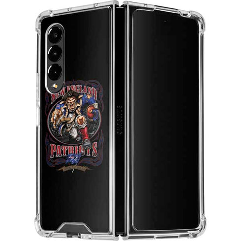 Liquid Blue NFL New England Patriots Running Back Galaxy Z Fold4 5G Clear Case