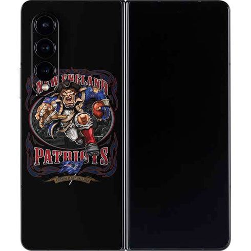 Liquid Blue NFL New England Patriots Running Back Galaxy Z Fold4 5G Skin