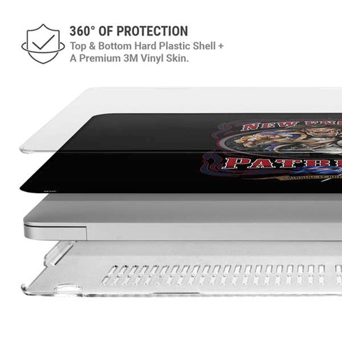 Liquid Blue NFL New England Patriots Running Back MacBook Pro 13in (2020) Case plus Skin