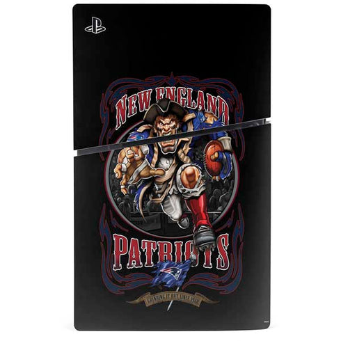 Liquid Blue NFL New England Patriots Running Back PS5 Slim Disk Console Skin