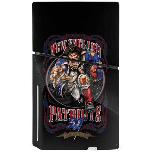 Liquid Blue NFL New England Patriots Running Back PS5 Slim Disk Console Skin