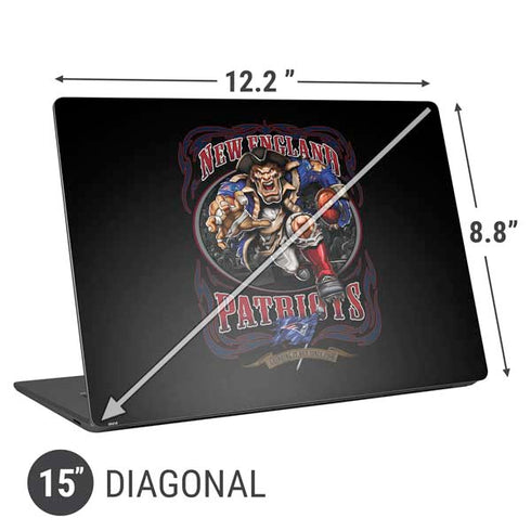 Liquid Blue NFL New England Patriots Running Back Universal Laptop 15in (12.2 x 8.8in) Skin