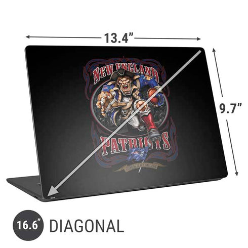 Liquid Blue NFL New England Patriots Running Back Universal Laptop 16.6in (13.4 x 9.7in) Skin