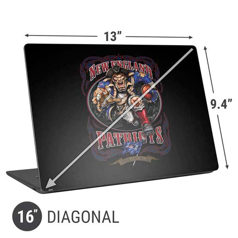 Liquid Blue NFL New England Patriots Running Back Universal Laptop 16in (13 x 9.4in) Skin