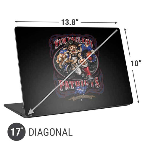 Liquid Blue NFL New England Patriots Running Back Universal Laptop 17in (13.8 x 10in) Skin