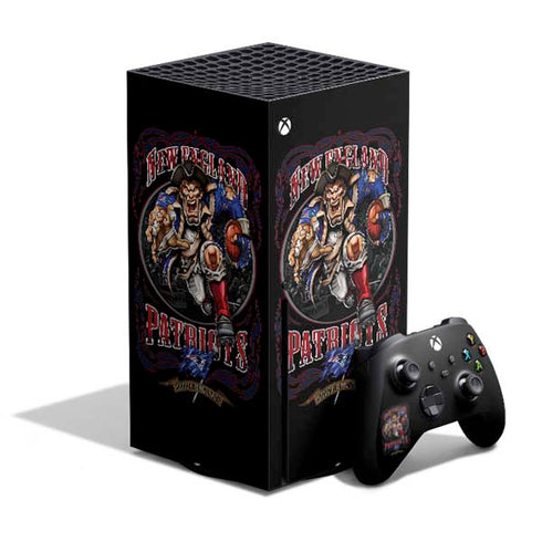 Liquid Blue NFL New England Patriots Running Back Xbox Series X Bundle Skin