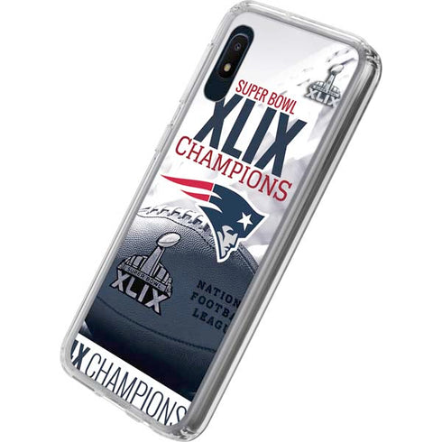 NFL New England Patriots Super Bowl Champs Galaxy A10e Clear Case