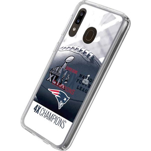 NFL New England Patriots Super Bowl Champs Galaxy A20 Clear Case