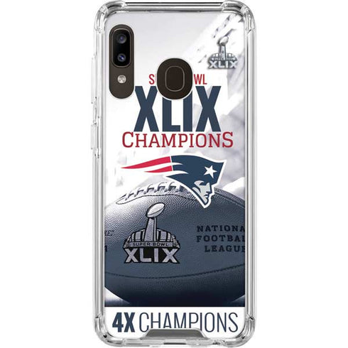 NFL New England Patriots Super Bowl Champs Galaxy A30 Clear Case