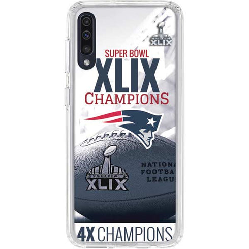 NFL New England Patriots Super Bowl Champs Galaxy A50 Clear Case
