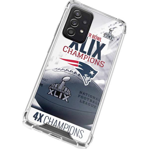 NFL New England Patriots Super Bowl Champs Galaxy A52 5G Clear Case