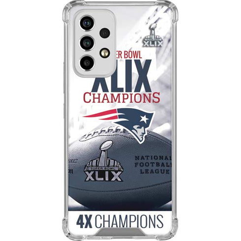 NFL New England Patriots Super Bowl Champs Galaxy A53 5G Clear Case