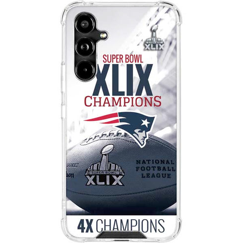 NFL New England Patriots Super Bowl Champs Galaxy A54 5G Clear Case