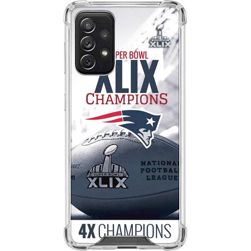NFL New England Patriots Super Bowl Champs Galaxy A72 5G Clear Case