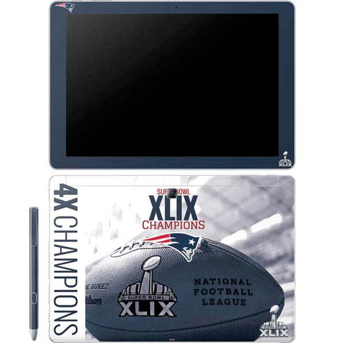 NFL New England Patriots Super Bowl Champs Galaxy Book 12in Skin