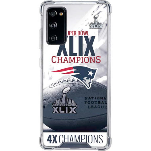 NFL New England Patriots Super Bowl Champs Galaxy S20 FE Clear Case