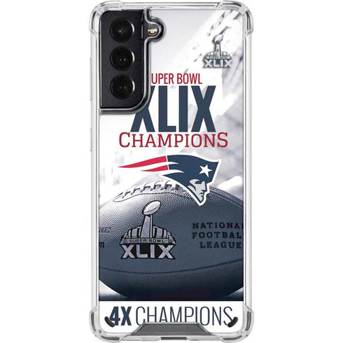 NFL New England Patriots Super Bowl Champs Galaxy S21 5G Clear Case