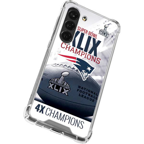 NFL New England Patriots Super Bowl Champs Galaxy S23 Clear Case