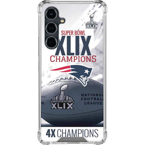 NFL New England Patriots Super Bowl Champs Galaxy S23 FE Clear Case