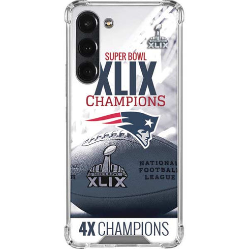 NFL New England Patriots Super Bowl Champs Galaxy S23 Plus Clear Case